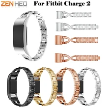 Роскошные хрустальные часы ремешок для FitBit Charge 2 Смарт часы замена Браслет для charge2 ремни со стразами
