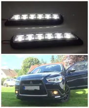 Передний бампер заменить светодио дный LED DRL дневные ходовые огни вождения противотуманные огни для MITSUBISHI OUTLANDER SPORT RVR ASX 2010 2011 2012