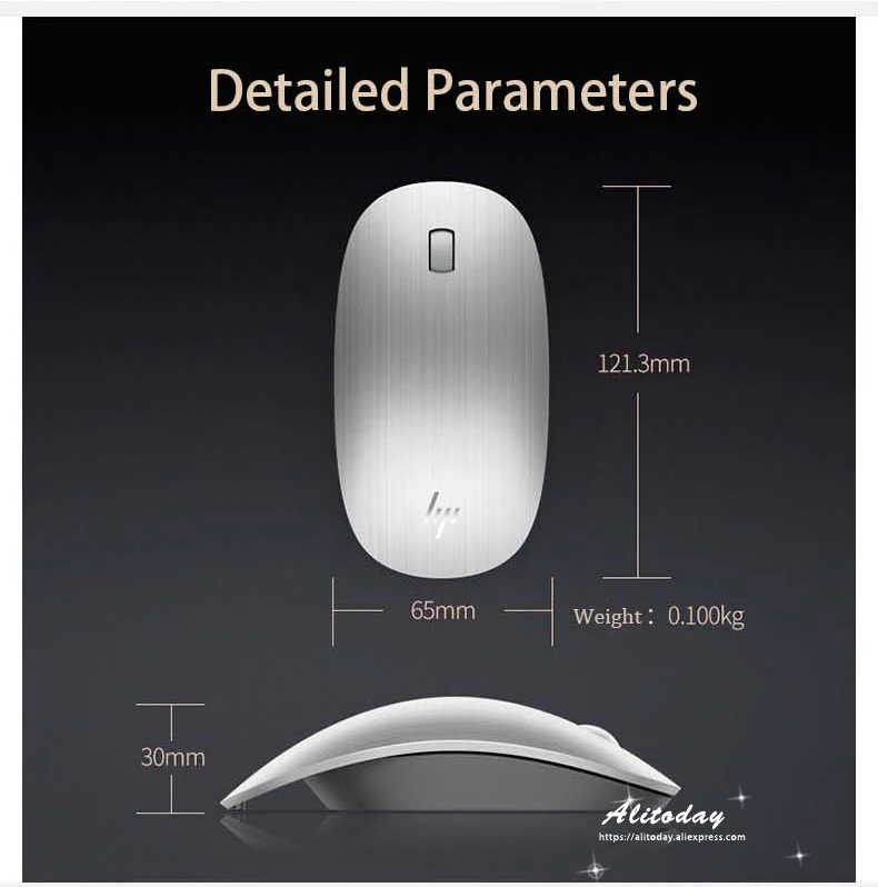 Hp SPECTRE BLUETOOTH мышь 500 тонкая портативная Bluetooth беспроводная мышь оптическая Эргономическая мышь