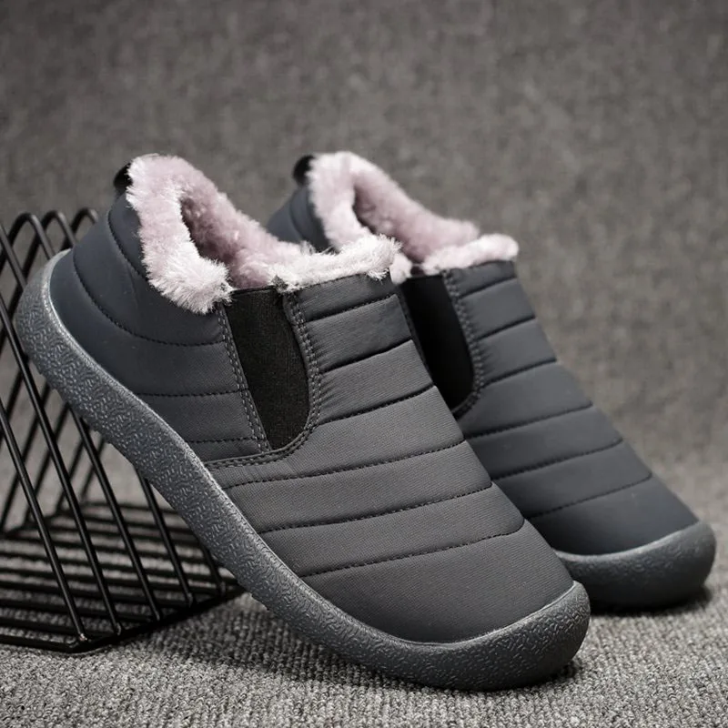 

VTOTA Women Snow Boots Mid-Calf Ankle Boots Women Slip On Waterproof Rubber Boots Warm Fur Plush Rain Boots Flat Warm Shoes