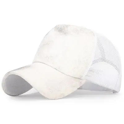COKK, Женская Бейсболка, Snapback, летние сетчатые шапки для женщин, повседневная спортивная кружевная Кепка, Прямая поставка, кепка для женщин - Цвет: Белый