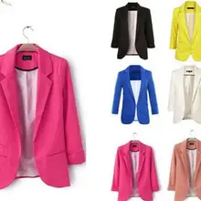 Европейский и американский стиль; маленький костюм ярких цветов без пряжки; куртка с рукавами в семь точек