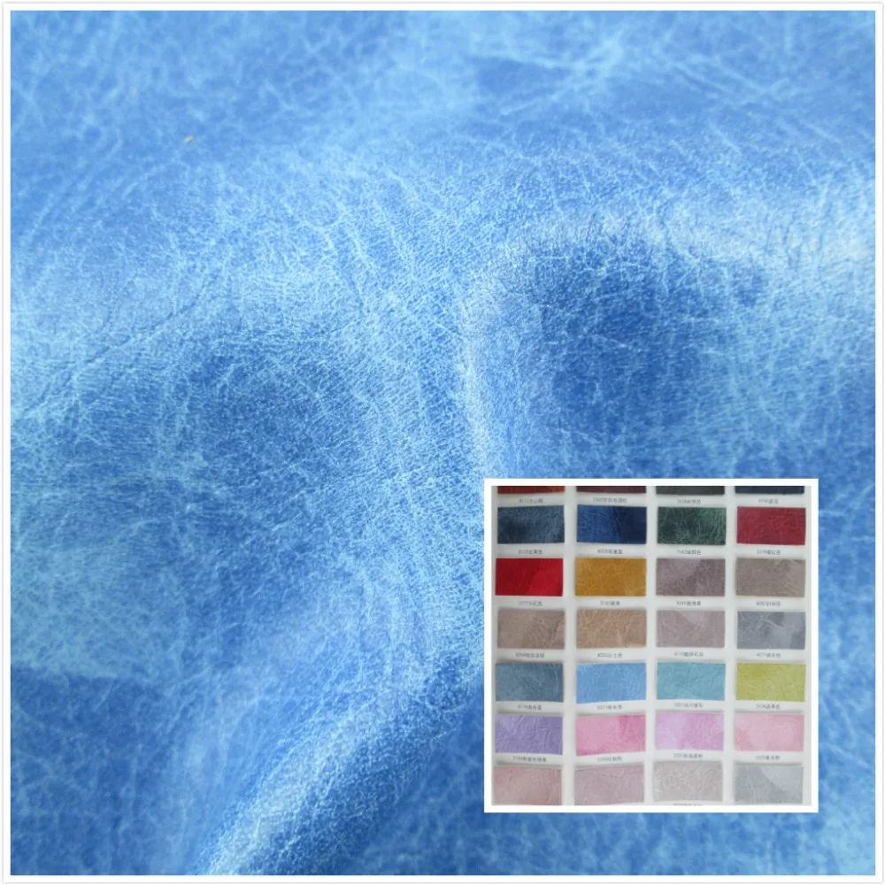 NEW! smooth crack style toughness faux leather fabric PU synthetic