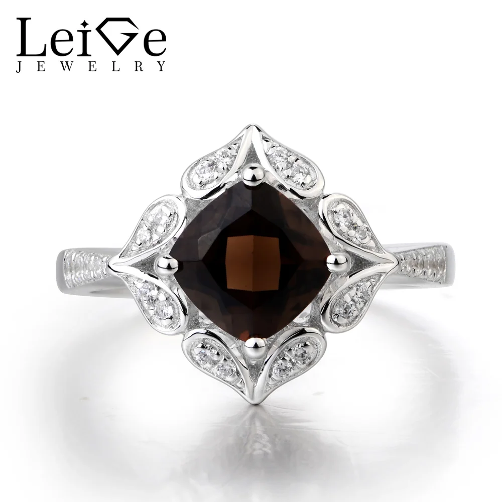 Украшения leige натуральный подушка кольцо с дымчатым кварцем Коктейльные Вечерние кольцо с драгоценным камнем кольцо 925 пробы серебряные мо... Украшения leige натуральный подушка кольцо с дымчатым кварцем Коктейльные Вечерние кольцо с драгоценным камнем кольцо 925 пробы серебряные мо...