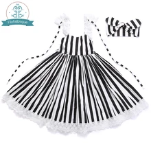 Flofallzique/платье для девочек Милая повязка из хлопка г. летние кружевные платья принцессы для свадебной вечеринки размер от 1 до 8