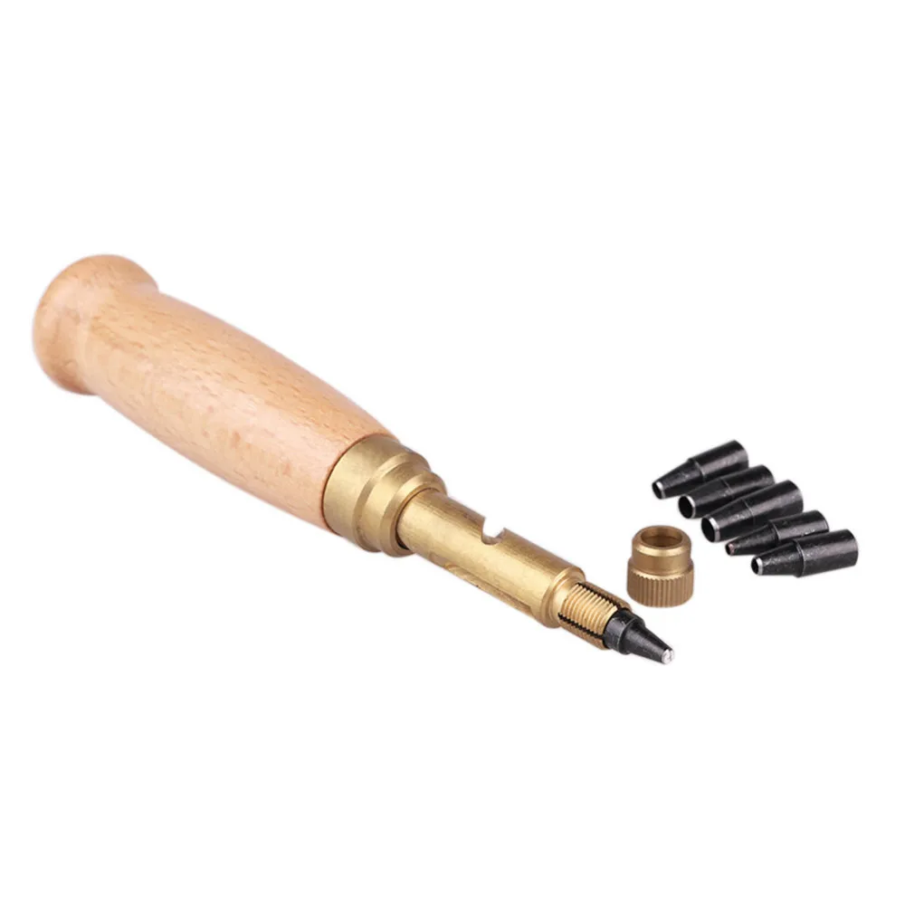Belt Punch Tool Set 6 in 1 with Tip Sizes the Best DIY Leather Craft Tools _02