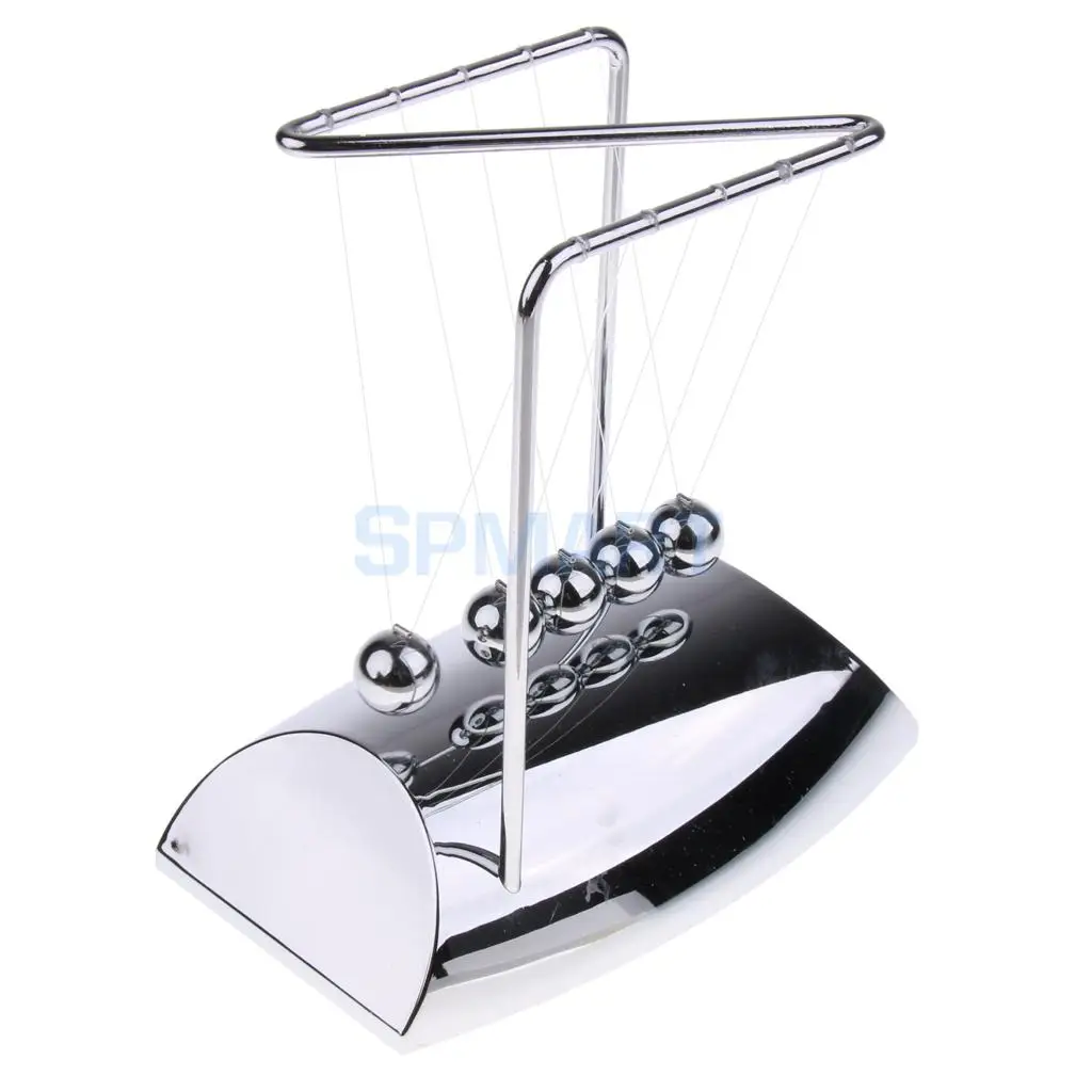 Newton's Cradle Newtons Pendulum Balance Balls Pendulum Physics Science Toy Teaching Aids Office Desk Decoration Mirror Base