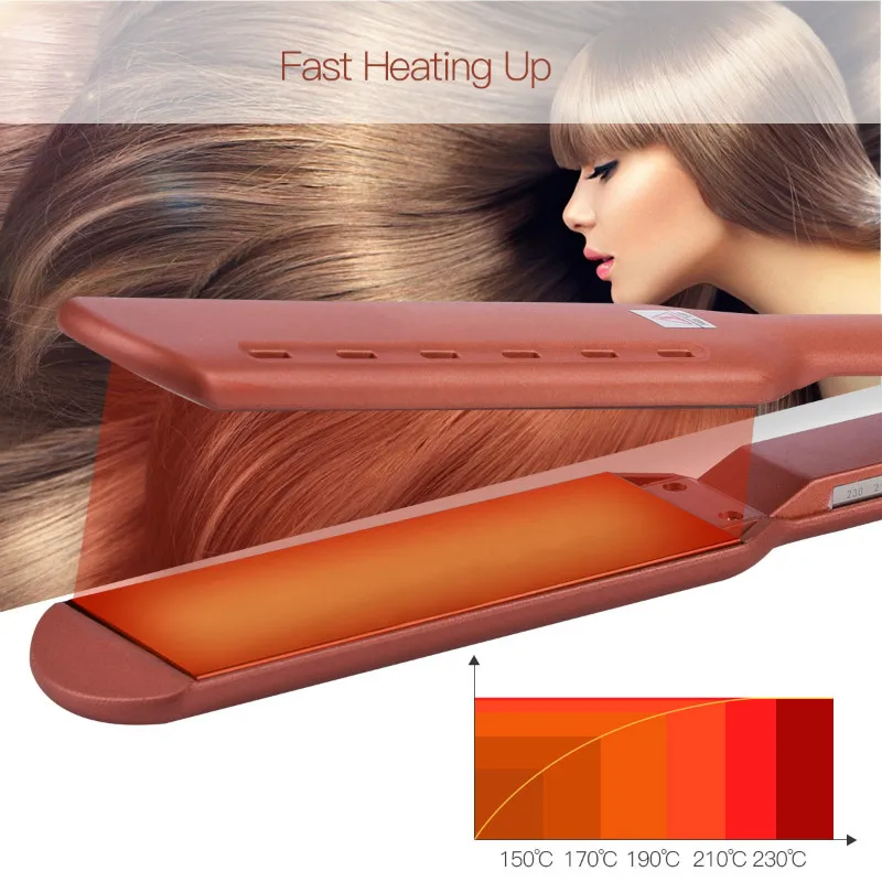 

110-240V Straightening Irons Temperature Control Dry & Wet Professional Hair Styling Tools Straightener Rapid Heating Flat Iron