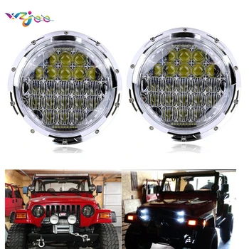 

WZJOO 7 Inch Round 5D 130w FOR Philip LED Projector Headlight with DRL for Jeep Wrangler JK TJ LJ CJ Motorcycle