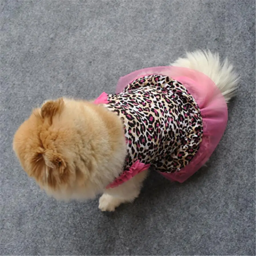 

Cute Leopard Summer Pet Puppy Dress Small Dog Cat Pet Clothes Apparel