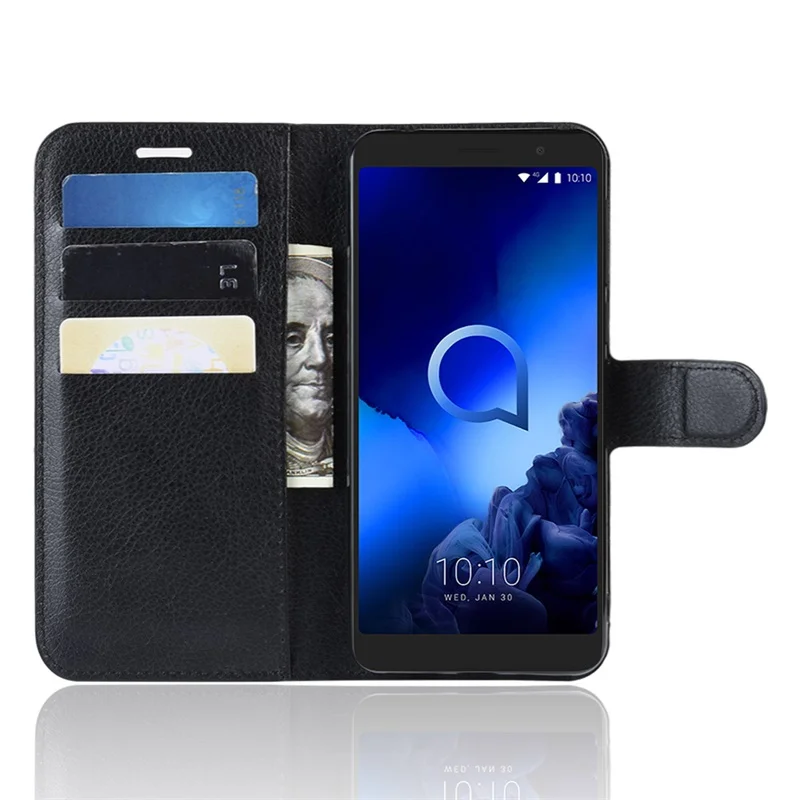 

On For Alcatel 1X 2019 backfinger Case Flip PU Leather Wallet Case For Alcatel1X 2019 1 X 5008Y 5008D 5008K cover phone fundas