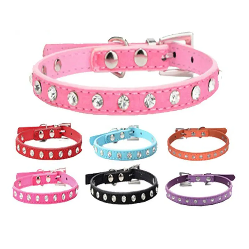 Ошейник стразы из мягкой замши 8 цветов|dog collar harness|collar harnesscollar puppy |