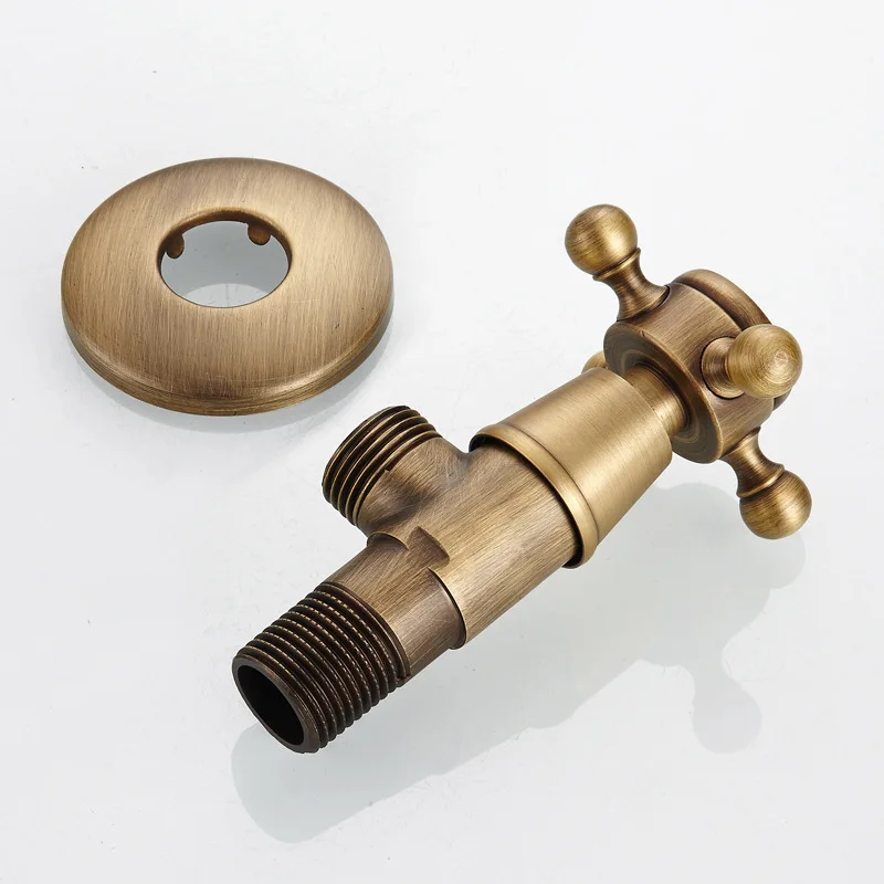 

Free Shipping European Style Copper Bathroom Toilet Angle Valve Antique Bronze Toilet Faucet Bidets Valve F1/2"x1/2"