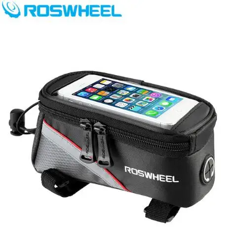 Roswheel велосипедная сумка передняя велосипедная сумка Pollice Gps Sacchetto Pacchetto Telefono Cellulare сенсорный экран непромокаемые нейлоновые сумки - Цвет: Red edge