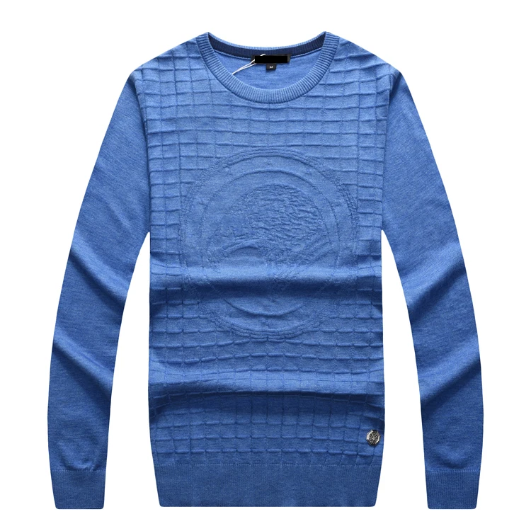 

Billionaire wool Sweater men's 2019 new Fashion round neck casual commerce comfort embroidery M-5XL gentleman Free shipping