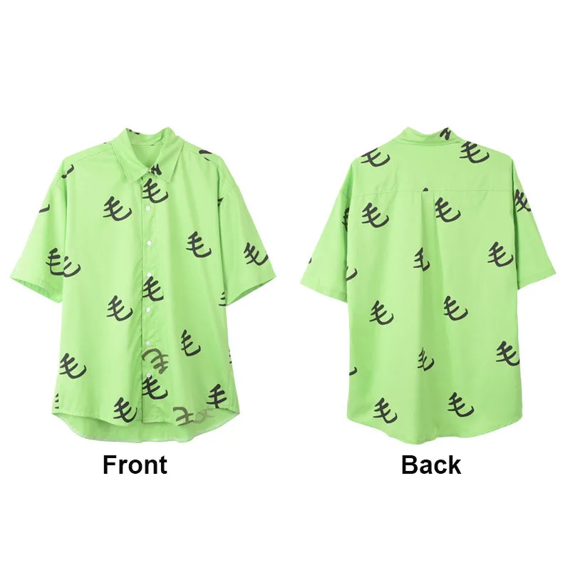 Cosroad One Punch Man Saitama Green Mao Shirt Cosplay Costume Oppai Tee Outfit T-Shirts for Halloween Party (2)