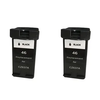 

hisaint 2 packs black Compatible for HP 46 for HP46 Ink cartridge for HP Deskjet 2020HC 2520HC 2025HC inkjet printer
