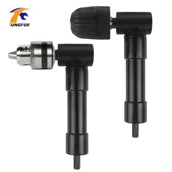 

90 Degree Right Angled Adapter Keyless Chuck Electric Drill Adapter Electric Power Cordless Drill Attachment Angle Rotary Tools