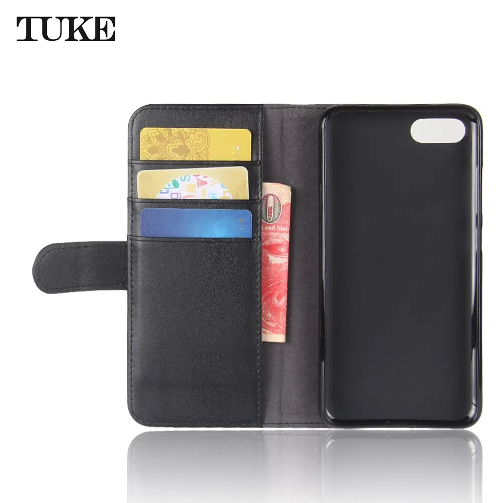  TUKE Luxury Genuine Leather Case For Asus Zenfone 4 Max ZC554KL Flip Silicone Cover For Asus ZC 554