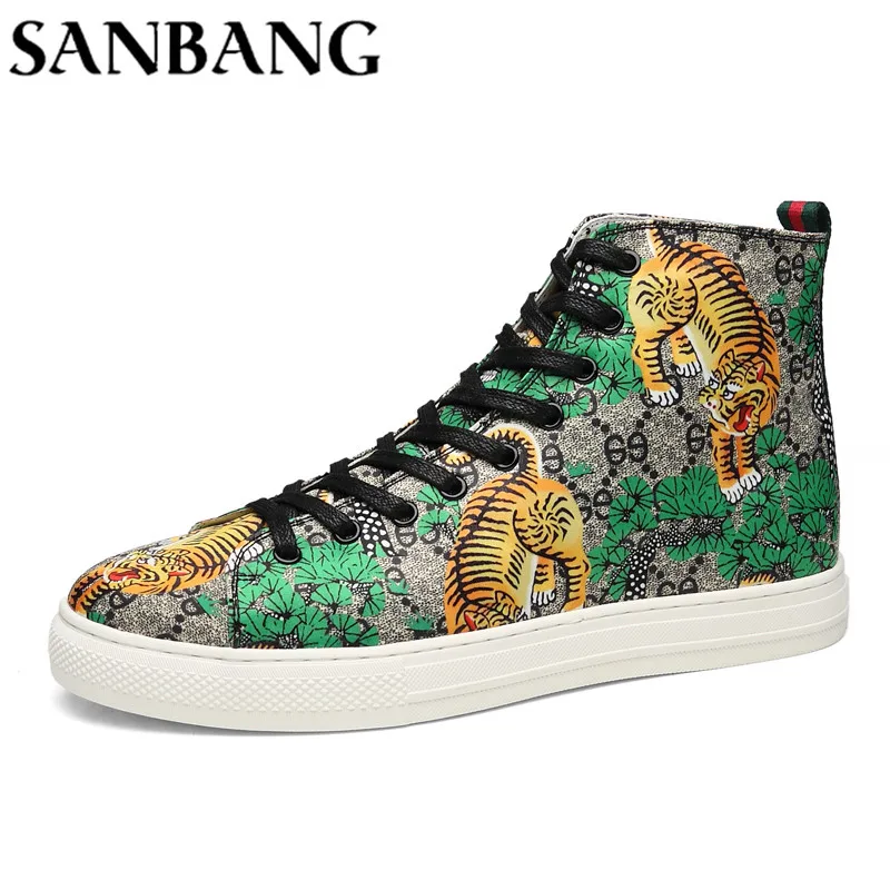 

High Top Mens Shoes Summer Flats Shoes Breathable Zapatillas Hombre Canvas Casual Shoes Men Green 2018 Hot Sale wx5