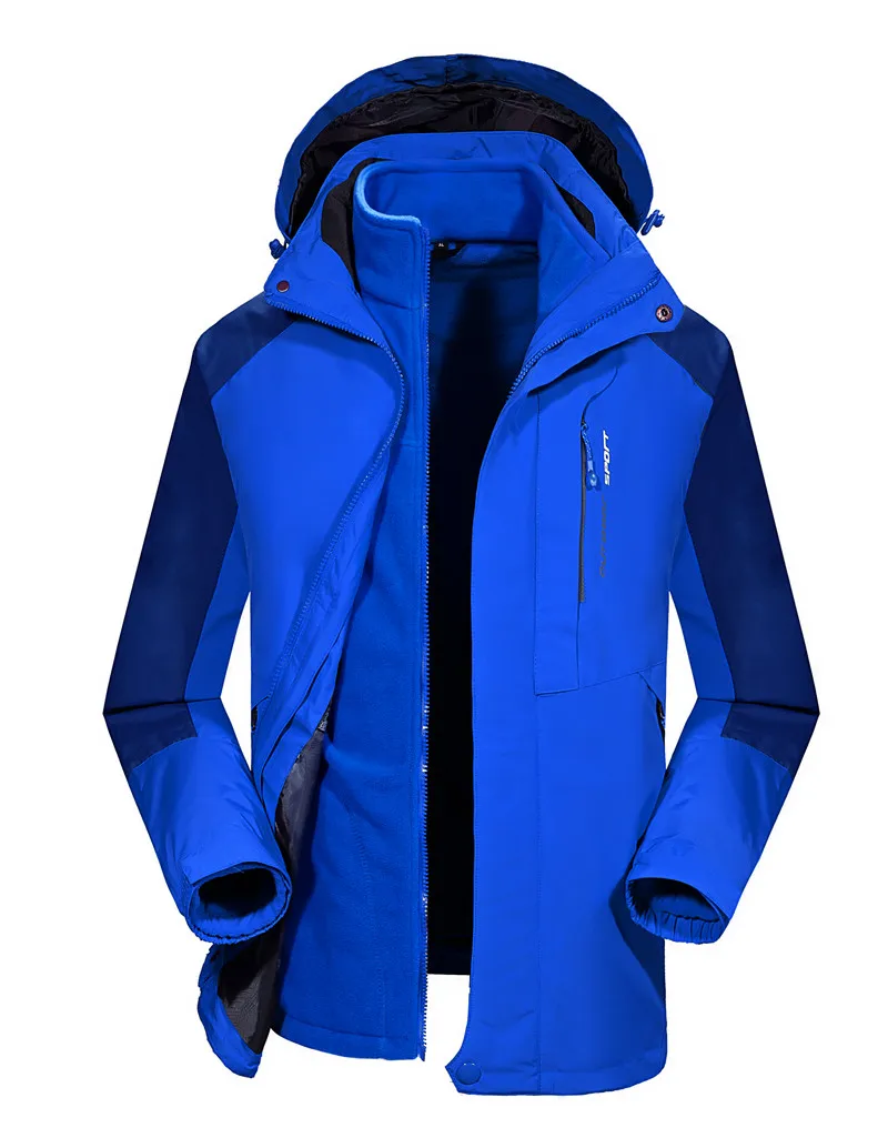 Зимние уличные лыжные костюмы для мужчин и женщин, ветрозащитная теплая куртка для сноуборда, лыжная куртка, водонепроницаемый Зимний костюм, мужские M-7XL