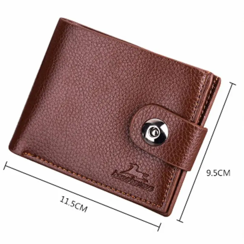 Maison Фабр Для мужчин кошелек простой сплошной цвет Для мужчин с коротким Пряжка стакан multi-card wallet May23 40