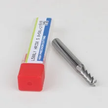 Frete grátis -- 1 pçs hrc50 d5 * 13 * d6 * 50l 3 flautas fresas de extremidade para processamento de liga de alumínio