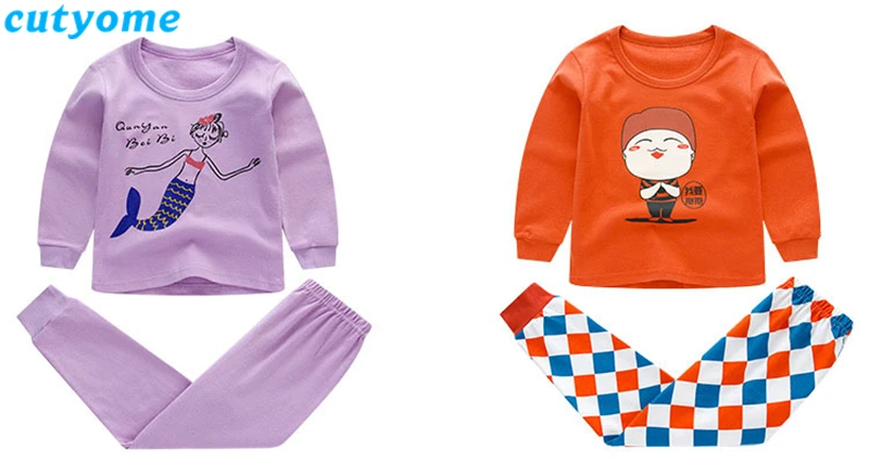 Детские пижамные комплекты с животными из хлопка Пижама с длинными рукавами в стиле пэчворк Пижамный комплект для мальчиков и девочек-подростков на весну и осень на возраст 8, 9, 10, 12 лет