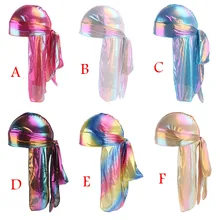 JAYCOSIN Мужская/Женская шелковая полиэфирная бандана шляпа Durag Rag Tail головной убор подарок