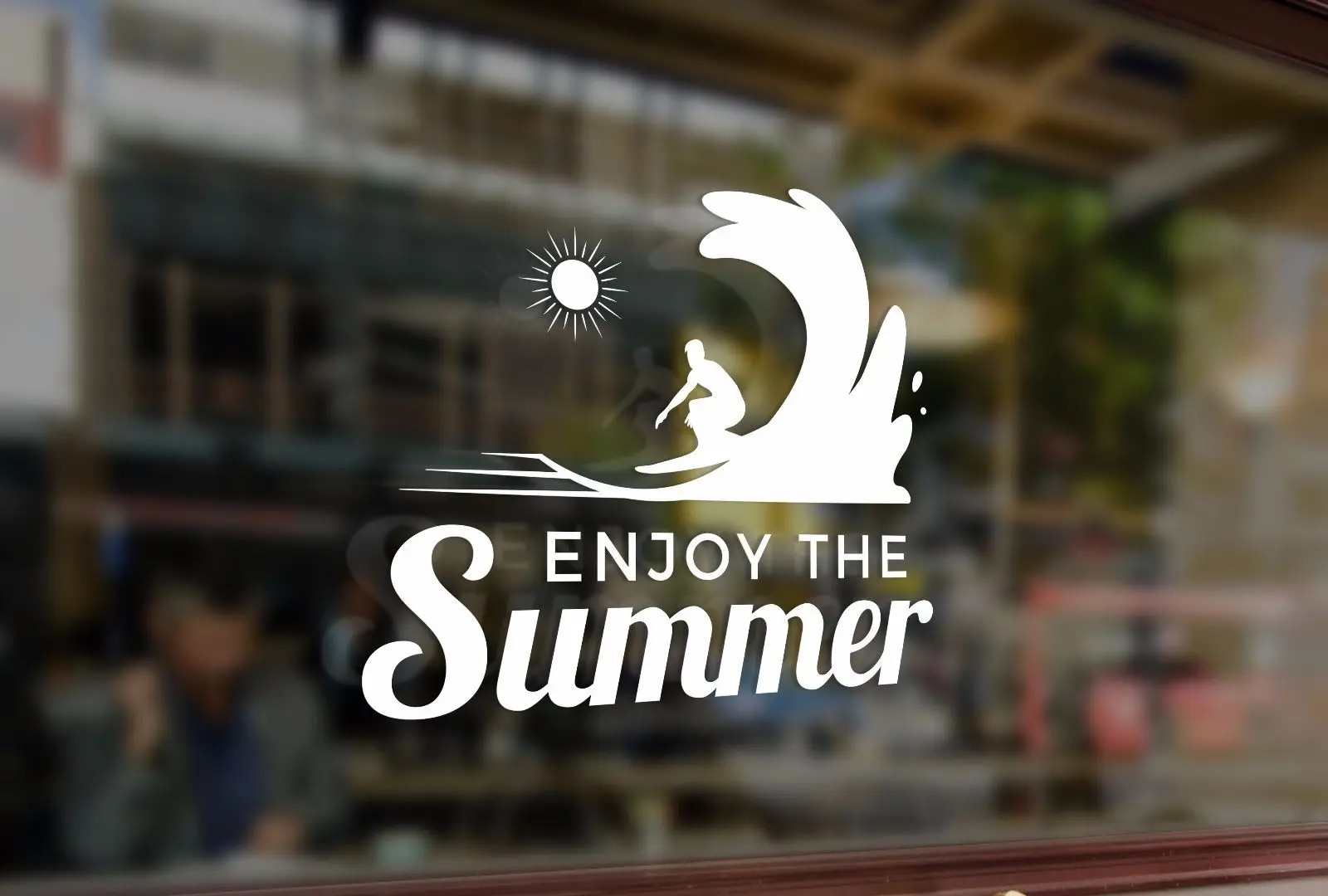 

Enjoy the summer surfing surfboard Vinyl Stickers Decals Car Auto Glass