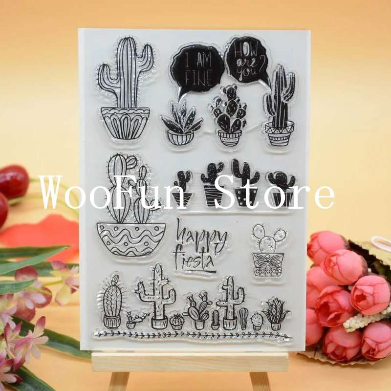 

Cactus Clear Stamp Rubber Clear Stamp for Card Making Decoration and Scrampbooking