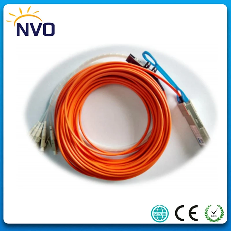 

40G QSFP+ to 4 Duplex LC Breakout 2M(6ft) OM2 Cable AOC Active Optical Cable,40Gbps QSFP+ 8XLC Fiber Opotic Connector