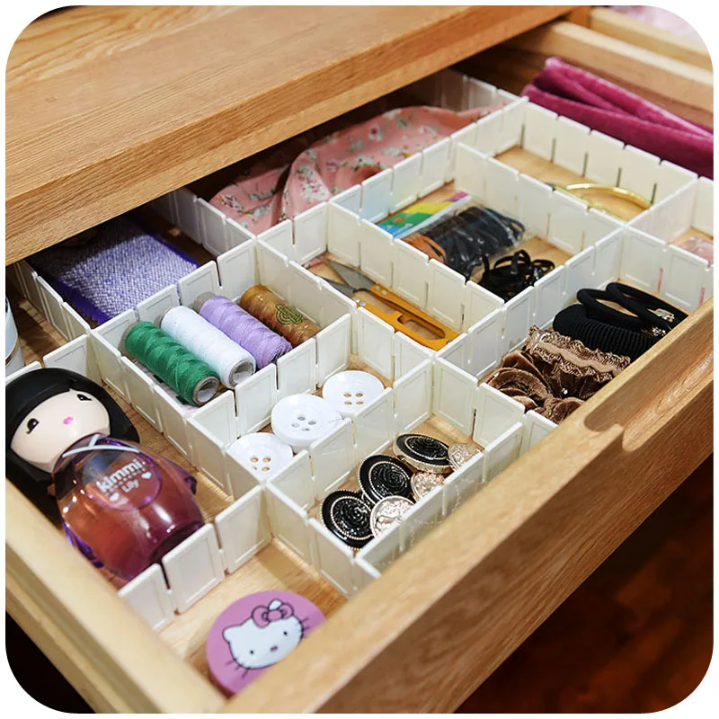 Plastic Diy Free Combination Drawer Divider Space Mounted