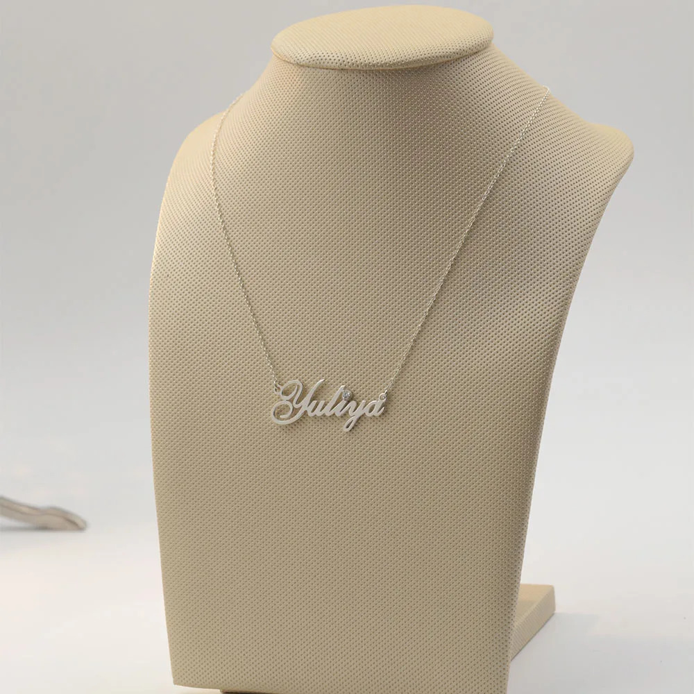 Ожерелье из серебра 925 пробы с кристаллами|necklace with|necklace with namename necklace |