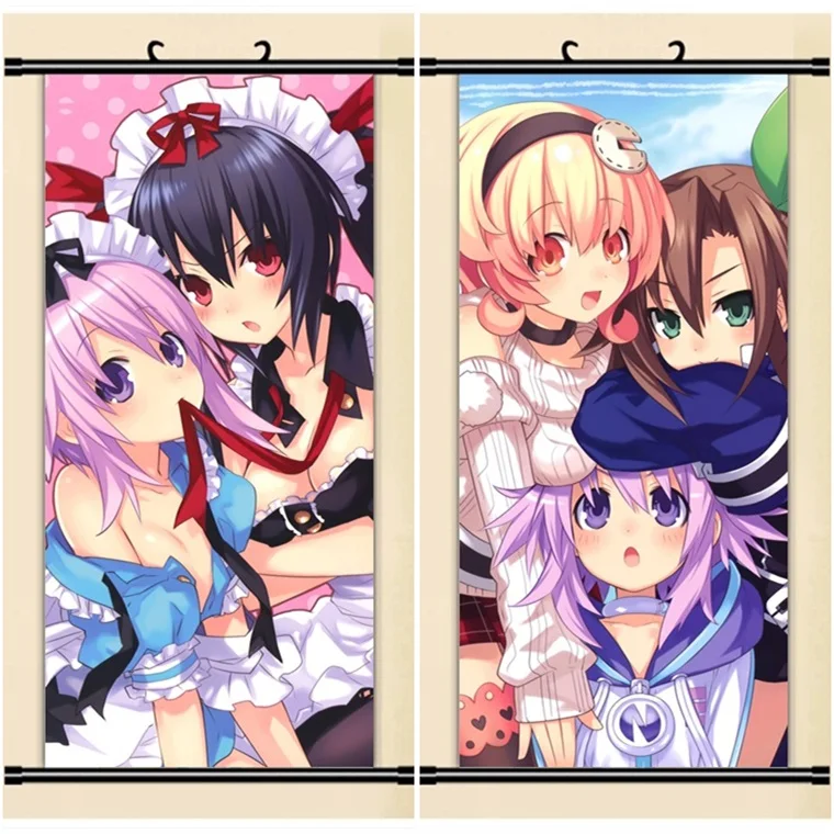 45x95 см компиляции сердце choujigen игры Нептун tsunako лоли мультфильм аниме стены