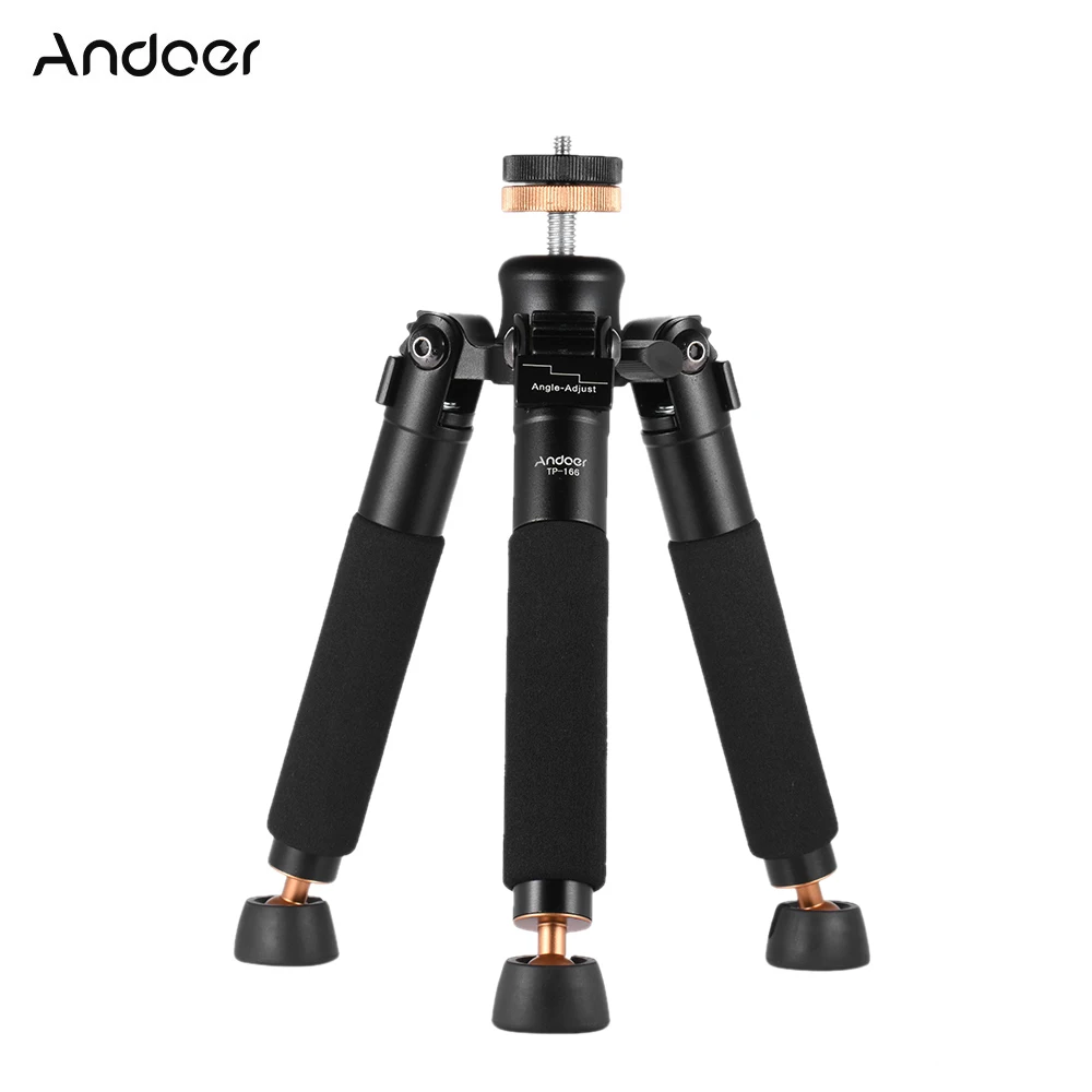 Andoer TP 166 Tabletop Desktop Mini Tripod Aluminum Alloy Camera Tripod