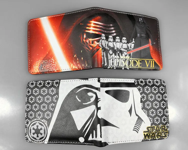 Star Wars Женские Кошельки Обувь для мальчиков gitls Короткие Кошелек bi-fold starwar фильм держателя карты доллар Сумки мультика кожа короткие женские Кошельки