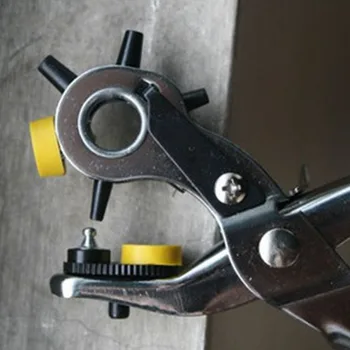 

1PC Portable Manual Heavy Duty Hole Puncher Belt Bag Belt Hole Punch Leather Craft Hollow Punchers Tool