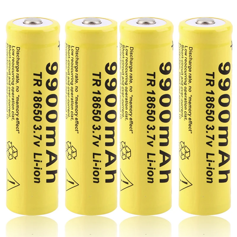 

Cncool 4pcs 3.7V 18650 Battery 9900mah lithium batteria rechargeable lithium battery for flashlight Torch Accumulator Cells