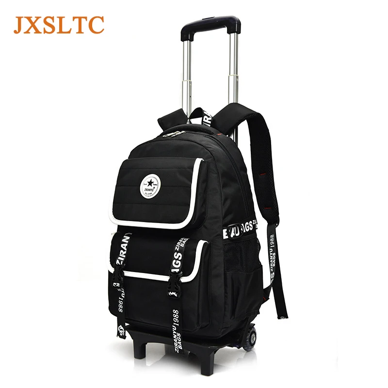 

JXSLTC New hot Children Backpack Kids School Bags Backpacks School Bag Children's Gift With Wheel Trolley Luggage For Boys Girls