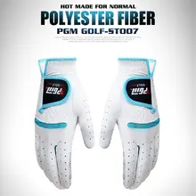 Pgm женские противоскользящие перчатки для гольфа левая рука и правая рука leather перчатки для гольфа, дышащие перчатки для защиты ладони D0017