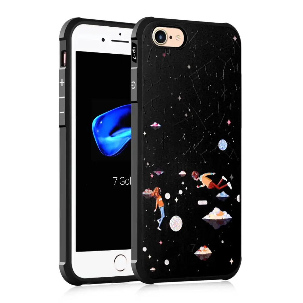 Чехол для Iphone 7 8 Plus чехол рельефный мультфильм милый ударопрочный Capa пленка