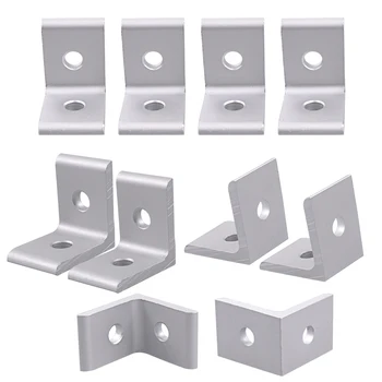 

25 x 25 x 18mm 2 Hole 2020 Series Inside Corner Bracket for Aluminum Extrusion Profile with Slot 6mm Pack of 10