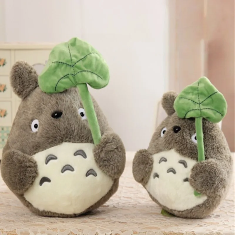 17 см/22 см Kawaii Плюшевые Мой сосед Тоторо Мягкие плюшевые игрушки с листком лотоса