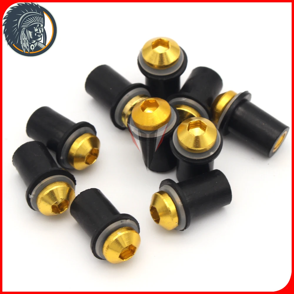 Для DUCATI 848 1098 1198 2007 07 08 09 10 7595/955 97 98 99 2000 лобовое стекло болт гайка с шайбой Комплект