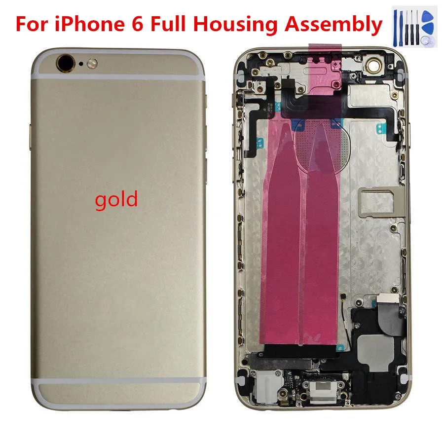 

Gift+For iPhone 6 6G Full Housing Assembly Rear Housing Full Assembly with Small Parts Replacement+tool