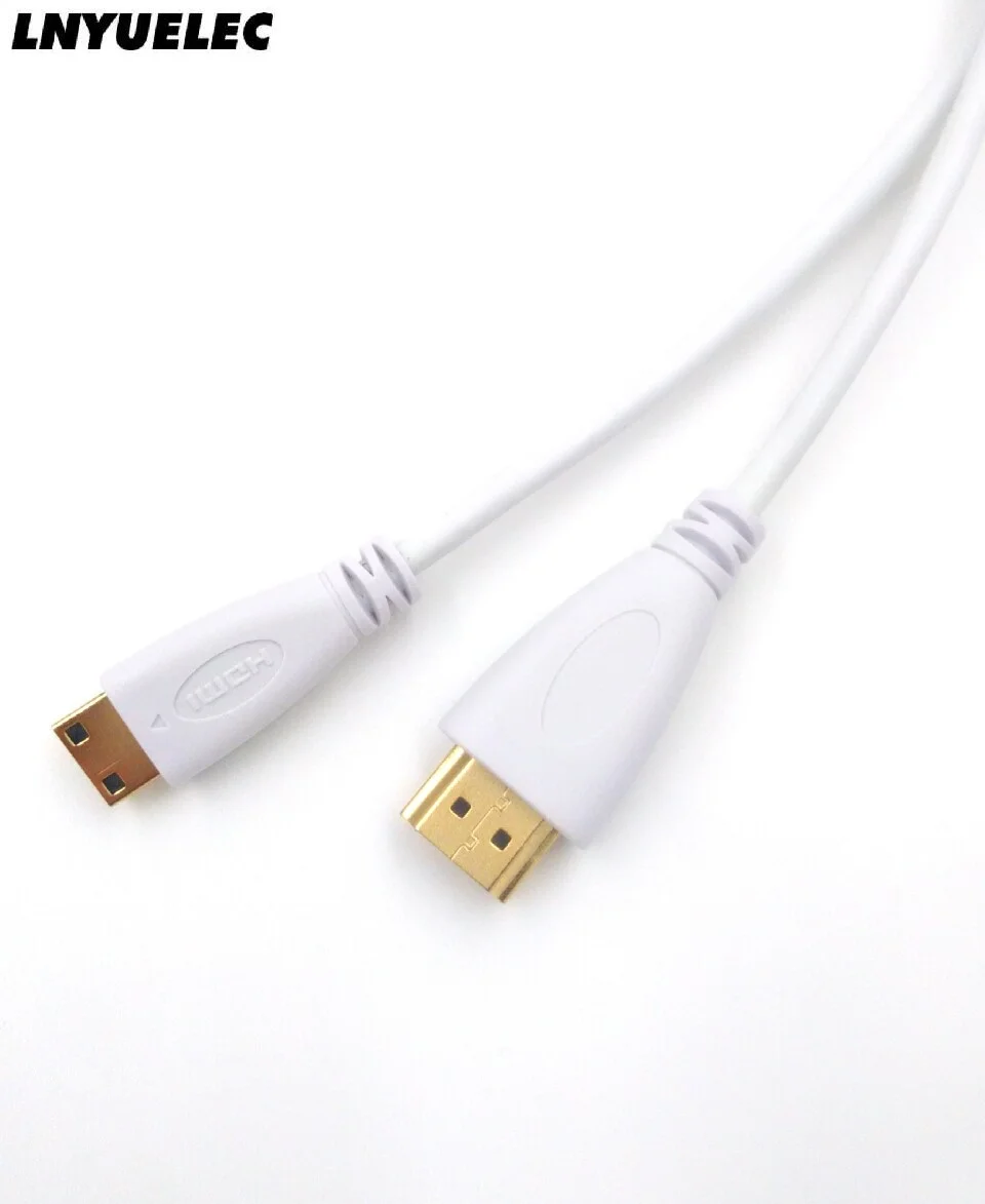 1 фут 0,3 м 0,5 м 1 м 1,5 м 2 м 3 м 5 м 1,4 В/2,0 в Высокое качество MINI HDMI к HDMI Кабель привести C к позолоченному 3D HDTV