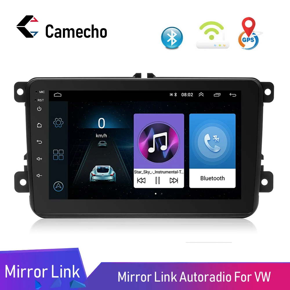 

Camecho 8'' Android 8.1 MP5 Multimedia Player GPS Navigation Autoradio Bluetooth Car Radios 8'' 2 DIN Auto Audio Stereo For VW