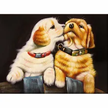 5D diamond painting Intimate small dog diamond rhinestone pasted painting diamond cross stitch home living room decoration