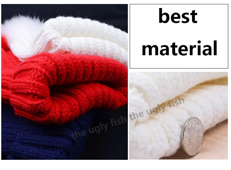 Winter fur pompom hat for women fur hat pom pom hat fur pom poms beanie women bobble hat (6)